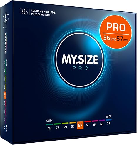 MY.SIZE Pro Condom Size 4 57 mm Pack of 36 The New Generation MY.SIZE Condoms