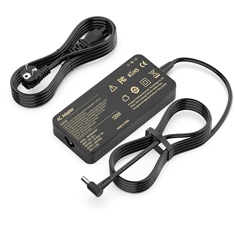 120W 19V 6.32A Charger Laptop Charging Cable Compatible with ASUS PA-1121-28 ADP-120RH B A15-120P1A VivoBook Pro 15 N580VD N580V N705UD FX504 UX510UW N752VX N552VX rog rog rog g0 G551 Power Supplies