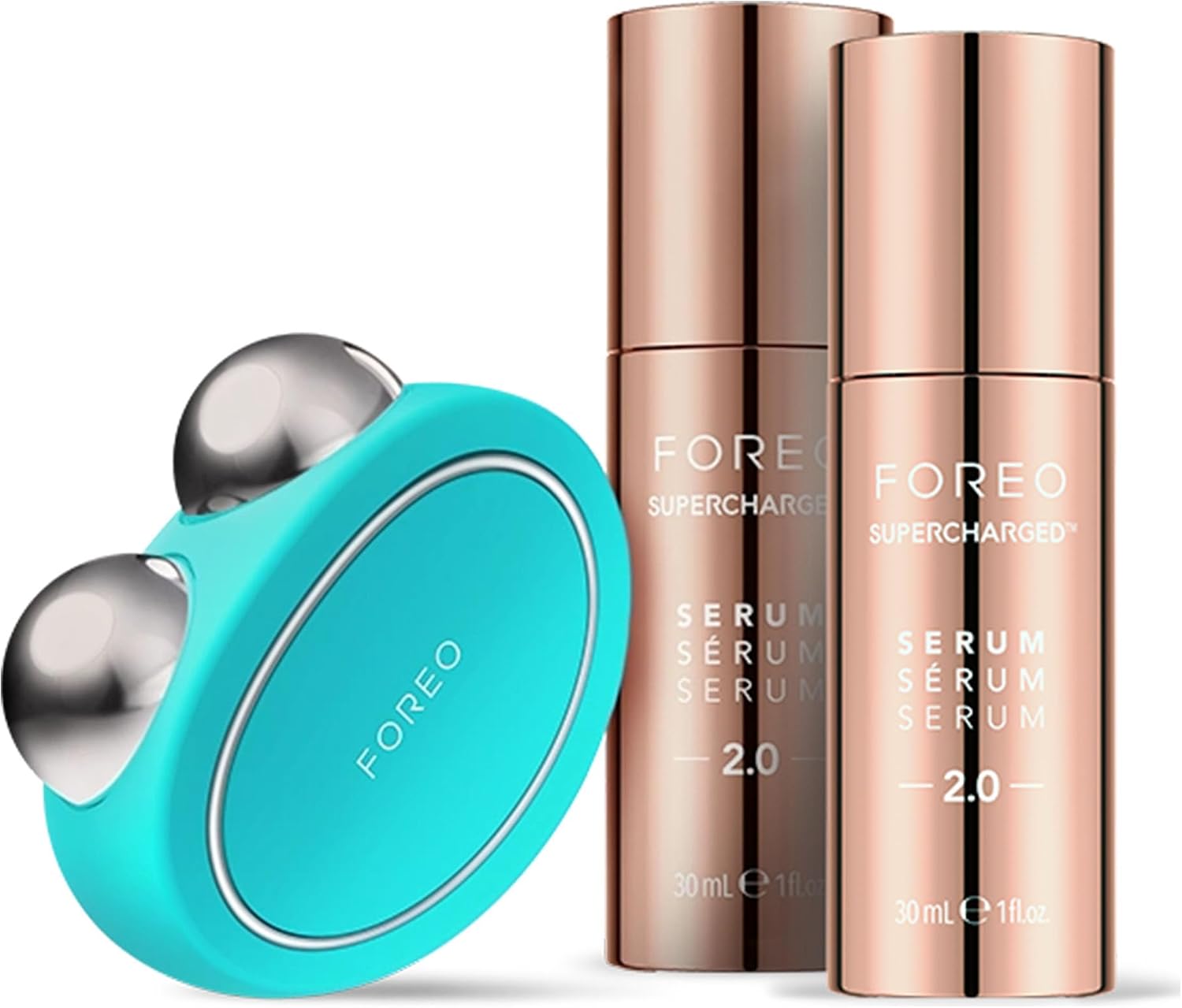 FOREO Forever Firm BEAR Paket - BEAR Mikro Akımlı Yüz Cihazı  2 x İletken Serum 30 mL - Cilt Bakım Alet Seti - Nane