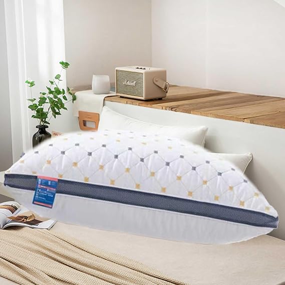 Hotel Quantity Bed Pillows, Standard Pillows Core, Cotton Velvet, Bed Pillows for Sleeping, Comfortable, Breathable, Bedding, for Back, Side, Stomach Sleeper, 17.3 x 26.7 Inch