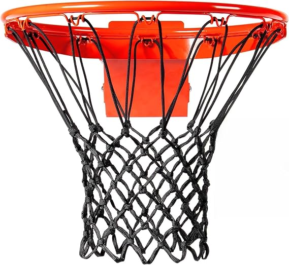 Professional Heavy Duty Basketball net Replacement,Fits Standard Indoor and Outdoor 12-Loop Rims(White, Standard Size)