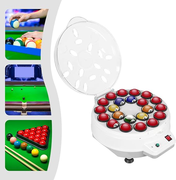 Billiard Ball Cleaner and Polisher, 180W Electric Billiard Ball Cleaning Washing Machine Billiard Ball Polishing Cleaning Machine Automatic Pool Ball Polishing Cleaning Machine -2 Minutes Per Cycle