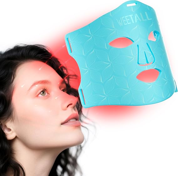 Red Light Therapy for Face: LED Face Mask Light Therapy, LED Infrared Facial Mask Skincare Device, Beauty Care Tool for Women At Home, Red Light Therapy Mask
