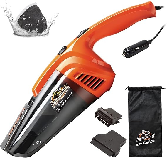 ArmorAll All AA12V1 0901 12V Car Wet/Dry Shop Vacuum, Orange