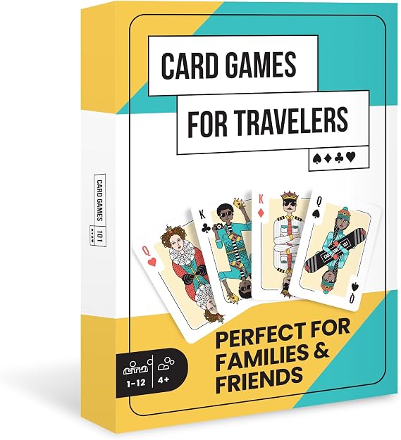 Card Games for Travelers | 30 Fun Classic Games & 2 Custom Decks | Ideal Gift for Travelers | Game Night