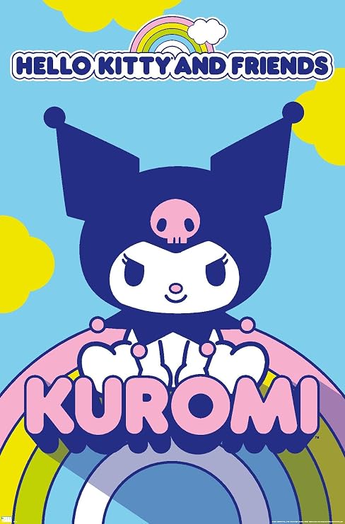 Hello Kitty and Friends: 22 Over The Rainbow - Kuromi Wall Poster, 34L" x 22.4W", Unframed Version