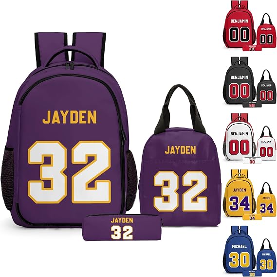 Personalized Sports Backpack for Boys, School Backpack with Name