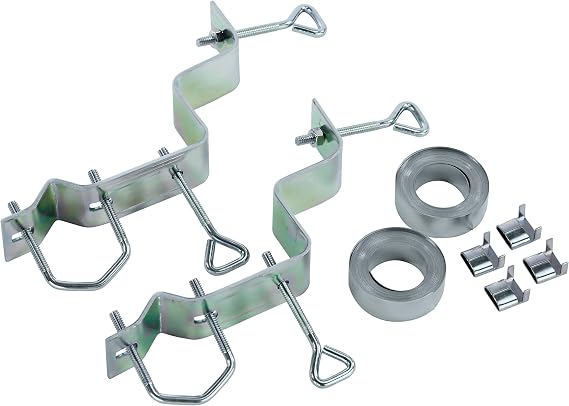Channel Master Chimney Mount Sturdy Steel Bracket for Secure TV Antenna & Mast Installation, Durable Weather-Resistant Design, Supports Up-to 1.5" Mast/Pole, Includes Two 12' Straps