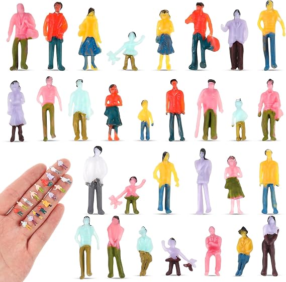 Namalu 30 Pcs Mini People Figurines 1: 150 Scale 0.47 Inch N scale
