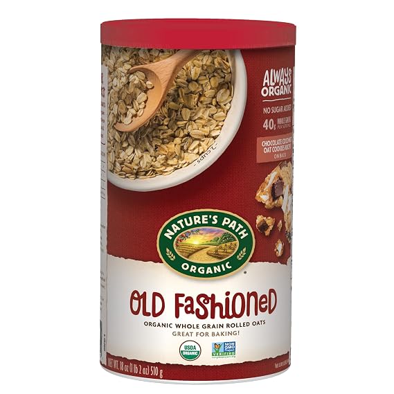 Nature's Path Organic Old Fashioned Oats Instant Oatmeal, 18 oz (Pack of 1), Non-GMO