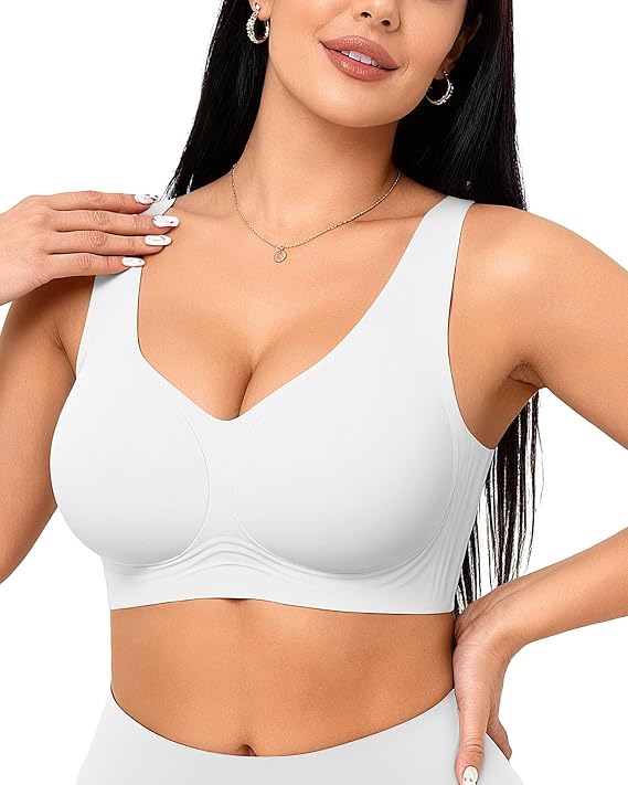 Vertvie Jelly Wireless Seamless Bras Supportive T-Shirt Bra