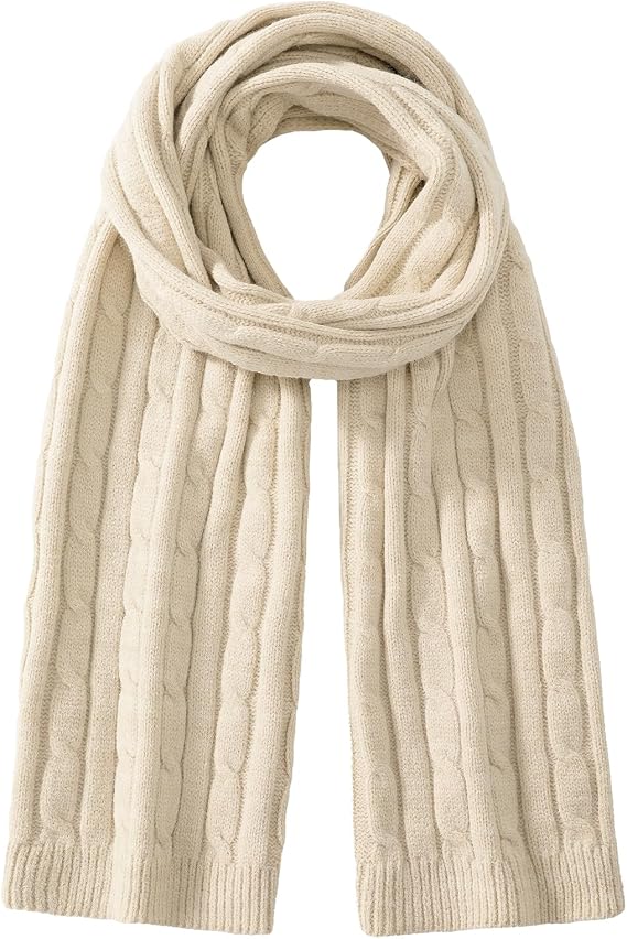 Passionbility Winter Scarf for Women Warm Winter Knit Scarf Cable Chunky Soft Scarves for Cold Weather