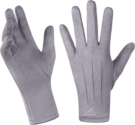 Achiou Winter Gloves Women, Touchscreen Lightweight Gloves, Warm Fleece