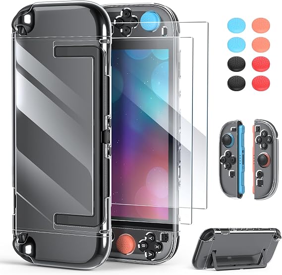 3-in-1 Switch 2 Clear Protective Case for Nintendo 2(2025) Anti-Scratch