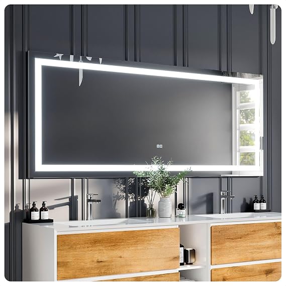 Eviva Lite 72" x 30" Rectangular Frameless Mirror
