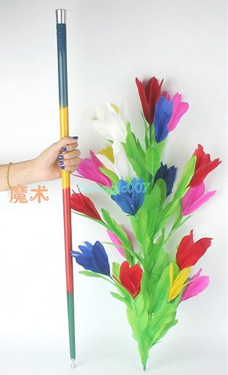 Silk & Cane Magic Rainbow Cane to Flower Tricks