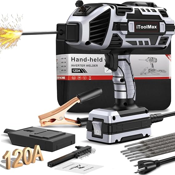 Hand held Welder Kit, Portable ARC Welding Machine 110V with 10pcs Welding Rods