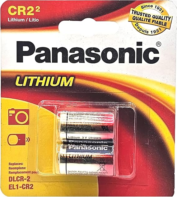 2pk Panasonic 3V CR-2 Photo Lithium Battery Replaces EL-CR2 GPCR RLCR2