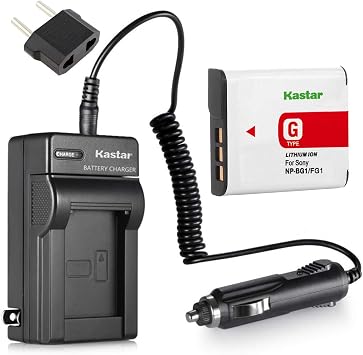 Kastar Battery and Charger Replacement for Sony CyberShot DSC-HX5 DSC-N1 DSC-N2 DSC-T100 DSC-T20 DSC-W100 DSC-W110 DSC-W120 Digital Camera and Sony NP-BG1 NP-FG1 Battery