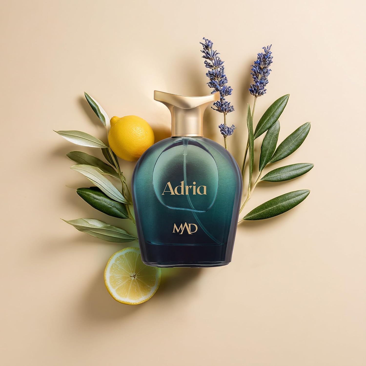 MAD Perfume Adria,Extrait De Perfume,Unisex 100 ml,Mediterranean Breezy Oriental Perfume | Permanent Refreshment with Lemon, Olive and Sandalwood