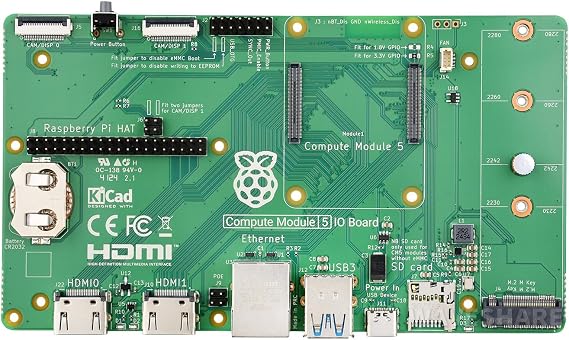 Compute Module 5 IO Board Development Platform and Reference Base-Board for Raspberry Pi CM5
