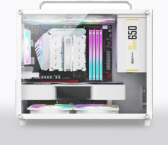 PC Case, Middle Tower, PC Case, Transparent Tempered Glass Model, Micro-atx, Silver, MINI Type