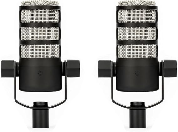 Rode PodMic Broadcast-Grade Dynamic Microphone for Podcast Application, 2-Pack