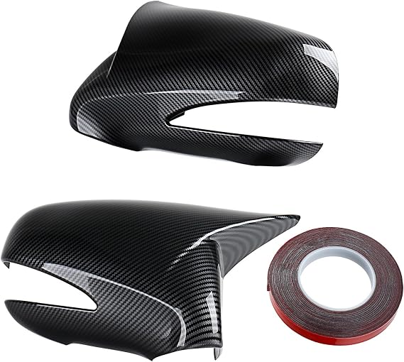Pair Carbon Fiber M Style Side Mirror Covers Compatible with 2009-2014 Lexus IS250 IS350 ES350 LS460 LS600h RX270 RX350 RX450 OE# 8794A53411A0, 8794A53411B1, 8791A76070A1, 8791A76070A3