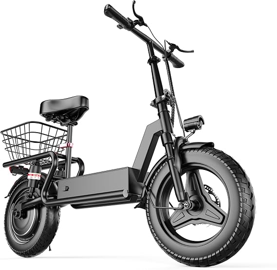 Electric Scooter with Seat for Adults -650W Motor, Pet Wide Deck, 22 MPH Top Speed, 30Miles Range, 14" Pneumatic Tires, Foldable Commuting Scooter,UL2272