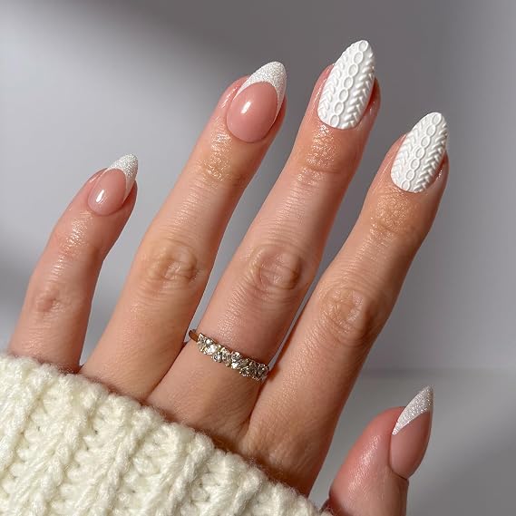 Glamnetic Press On Nails - Short Almond, Glossy Fake Nails 30 Pc Full Kit