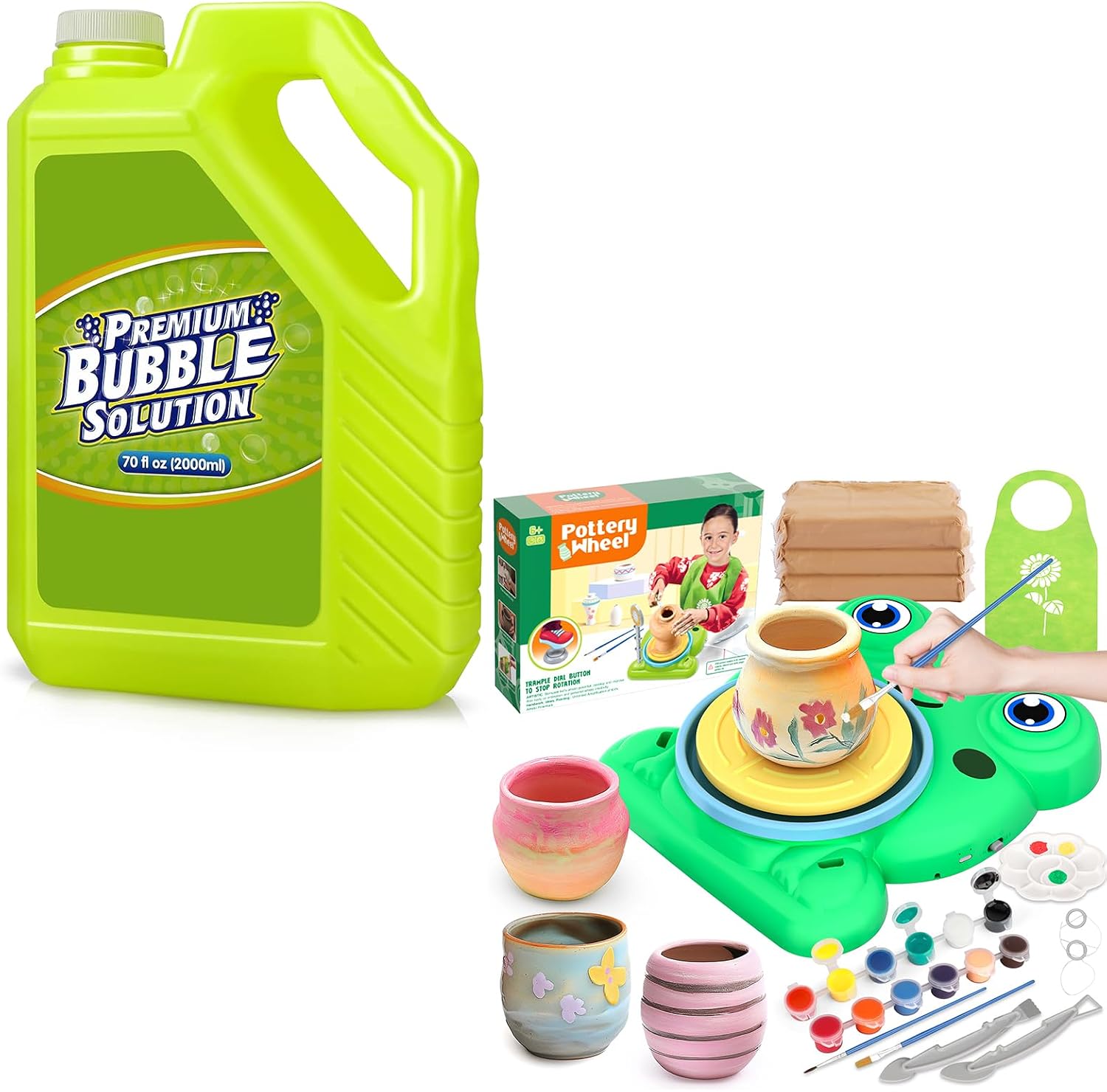 Bubble Solution & Pottery Wheel