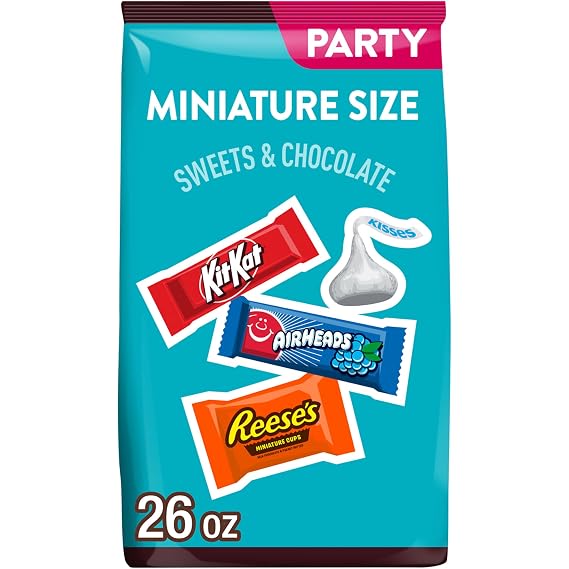 Hershey Miniatures Assorted Flavored Candy Party Pack, 26 oz