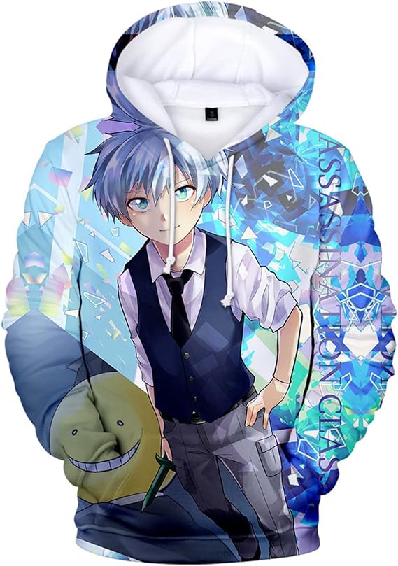 ISaikoy Anime Assassination Classroom Hoodie Shiota Nagisa Jacket Hoody Pullovers Sweatshirt Costume