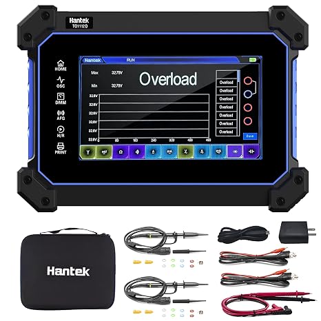 TO1112D Hantek Tablet Oscilloscope 2CH 110MHz Waveform Generator Multimeter