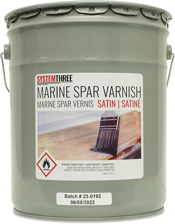 System Three Marine Spar Varnish, Satin, 5-Gallon