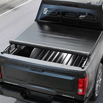 Bonnlo Soft Roll-up Truck Bed Tonneau Cover Compatible with Chevy Silverado/GMC Sierra 1500 2019-2025, 5.8FT(70'') Bed, Pickup Truck Bed Covers on Top