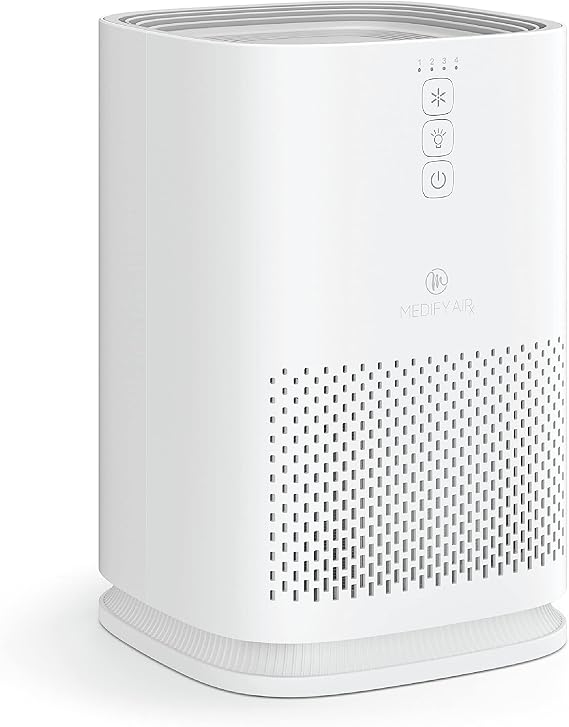 Medify MA-14 Air Purifier with HEPA Filter | 470 ft2 per Hour for Smoke, Odors, Pollen, Pets | Removal to 0.3 Microns | White, 1-Pack