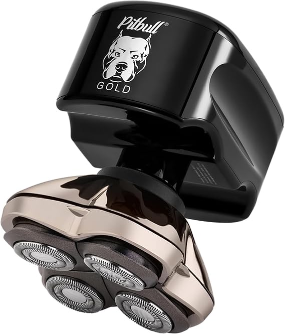 Skull Shaver Pitbull Gold PRO GX5 Head & Face Shaver for Bald Men | Cordless Wet/Dry Rotary Razor