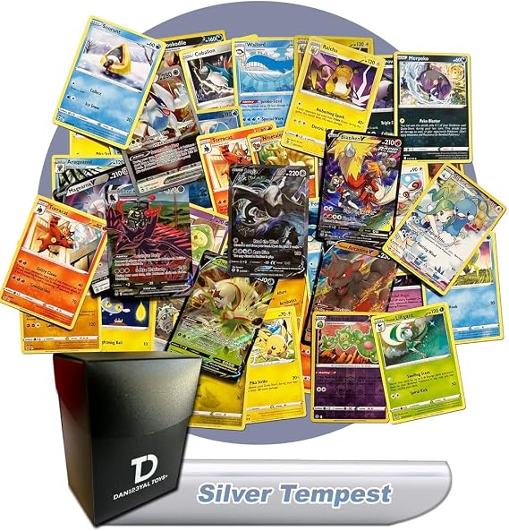 Silver Tempest TCG Random Assortment Bundle ||  Ultra Rare + 30 Random Silver Tempest Cards + Dan123yal Deck Box