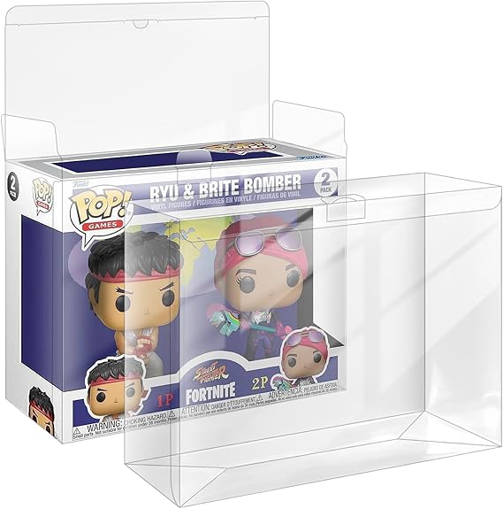 Clear Plastic Protector Case for 2-Pack-Funko-Pop Figures, Protector Case Compatible with Funko Pop 2-Pack Figures Boxes- 5 Pack