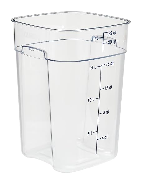 Cambro FreshPro 22Qt Food Storage Container in Clear for Industrial and Kitchen Use, Pantry Organization and Ingredient Freshness