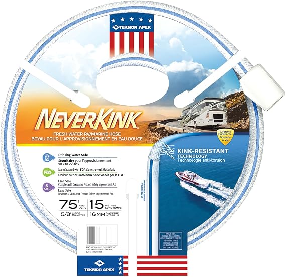 Teknor Apex 8602-75 NeverKink RV/Marine Hose - 5/8" x 75',White