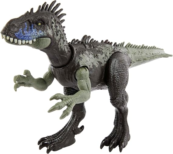 Jurassic World Dominion Dinosaur Figure Dryptosaurus Wild Roar with Sound and Attack Action, Medium Size Posable, Toy Gift with Connected Digital Play, HLP15