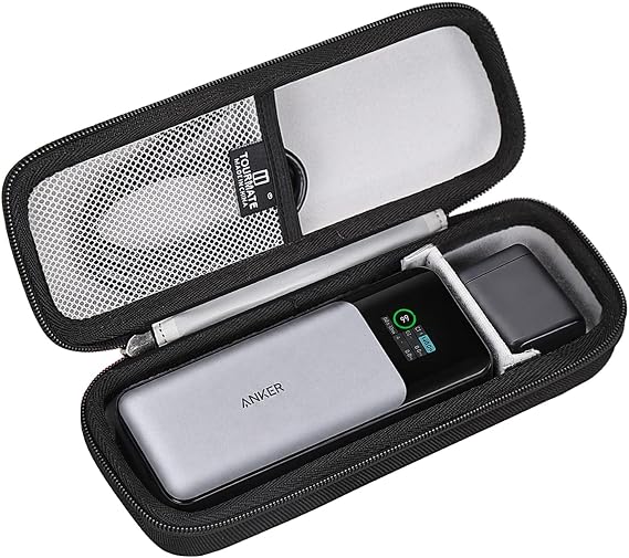 Tourmate Hard Case for Anker 737 Power Bank & 715 Charger, Black(Case Only) | Shockproof EVA shell, fits 737 Power Bank (20,100-27,650mAh) & 715 65W charger, 2 USB cables, soft lining, travel case