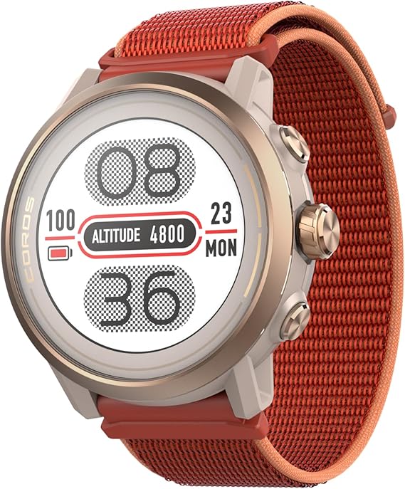COROS APEX 2 Series Outdoor GPS Watch, 1.2" Sapphire Titanium, On-Wrist Navigation, Offline Maps, Heart Rate Monitor, Track Sleep, Running, Biking, Skiing, Climbing (APEX 2, Coral)