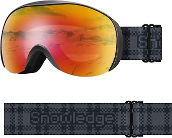 Kids Ski Goggles Snow Goggles for Children, Youth, Teens, Small Head Mens Womens Anti-Fog/UV400 Protection