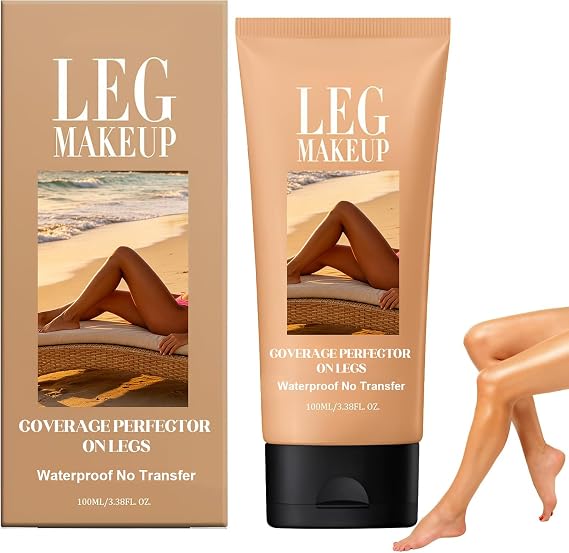 Body Coverage Perfector Waterproof, Full Coverage Body Perfector, Leg Makeup Waterproof No Transfer for Leg and Body Makeup, Balances Skin, Windproof & Transfer-Resistant, Long-Lasting