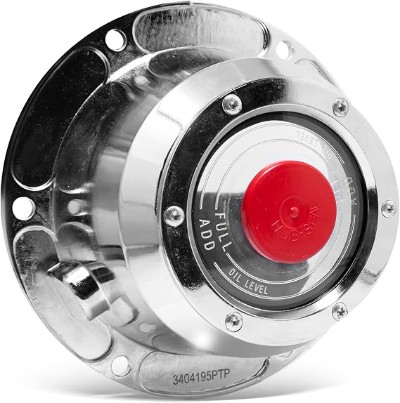CHR3404195 Chromed Hub Cap Fits Trailers with HM518445 Bearings Replaces Stemco 340-4195
