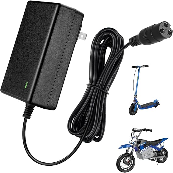 24V Electric Scooter Charger for Razor MX350 Dirt Bike MX400 Dirt Rocket