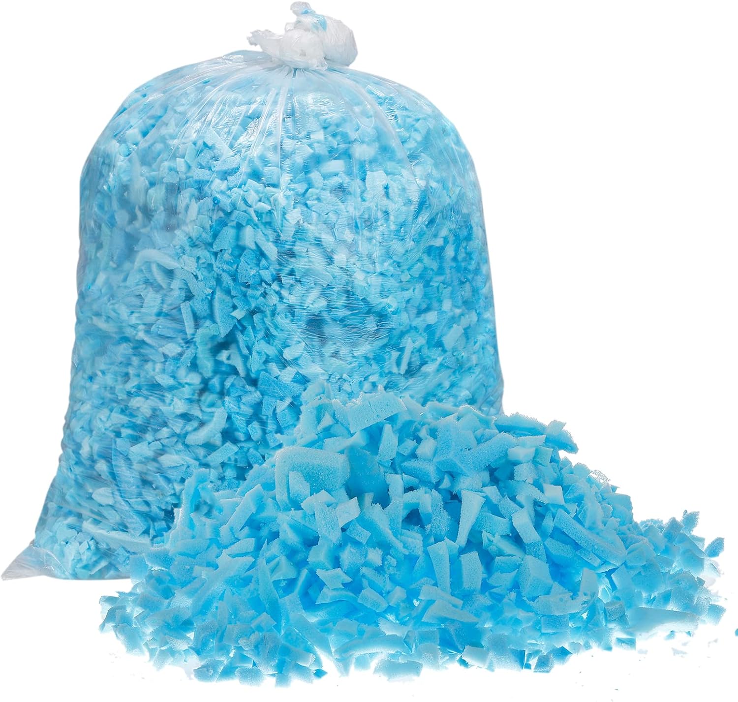 uxcell Shredded Memory Foam Filler Bean Bag Filler Foam for Bean Chair Pillow, Couch, Pillow, Blue, 5 lbs